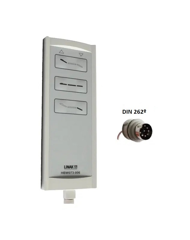 REF: HBW073-006, MANDO LINAK-CONECTOR 8 PINES, SEIS PULSADORES