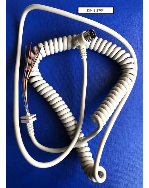 CABLE RIZADO PARA REPARAR MANDOS, CONECTOR REDONDO 8 PINES