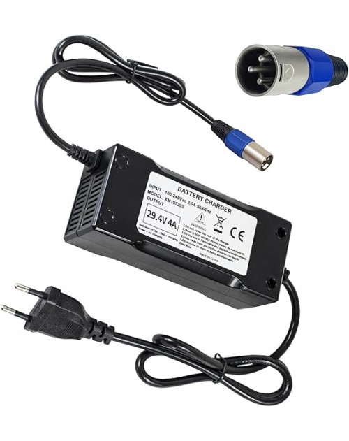 REF: 9-055/24, CARGADOR BATERÍAS (LITIO), (24/29 V. 4/5 Ah.)