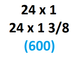 24 x 1 y 24 x 1 3/8 (600)